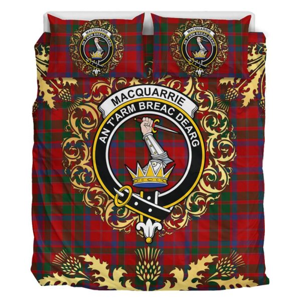 MacQuarrie 03 Tartan Crest Bedding Set - Golden Thistle Style For Discount - Image 2