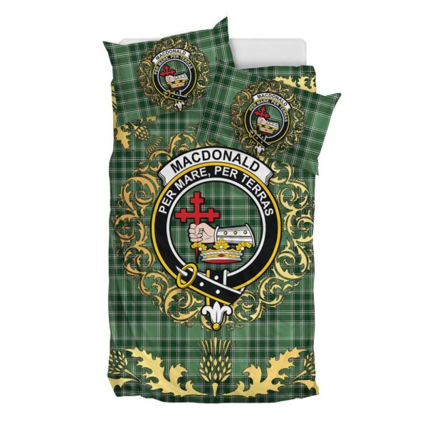 MacDonald Lord of the Isles Hunting 01 Tartan Crest Bedding Set - Golden Thistle Style Online Sale