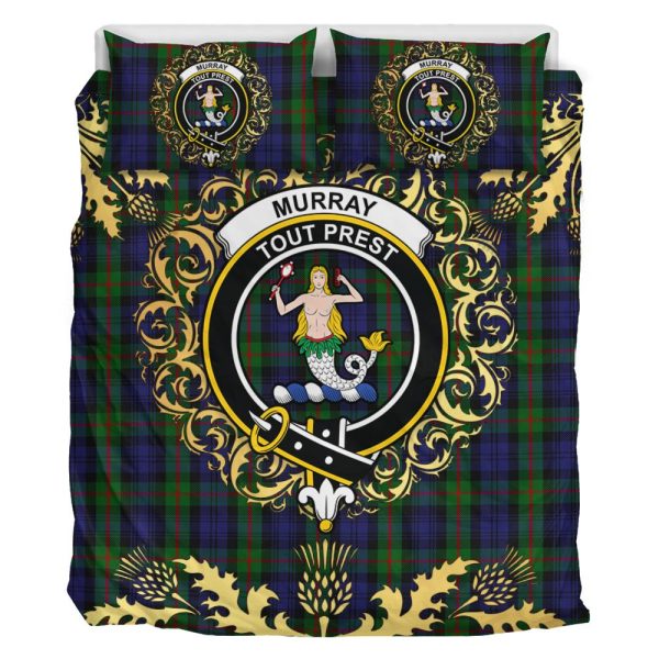 Murray 03 Tartan Crest Bedding Set - Golden Thistle Style For Cheap - Image 2