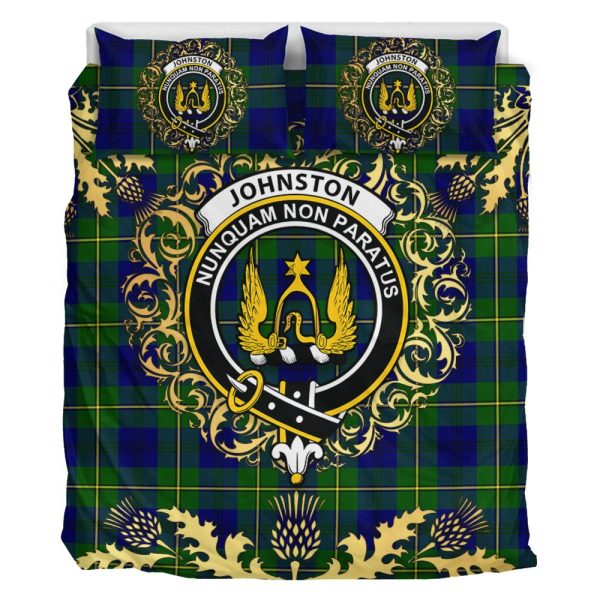 Johnston Modern Tartan Crest Bedding Set - Golden Thistle Style Supply - Image 2