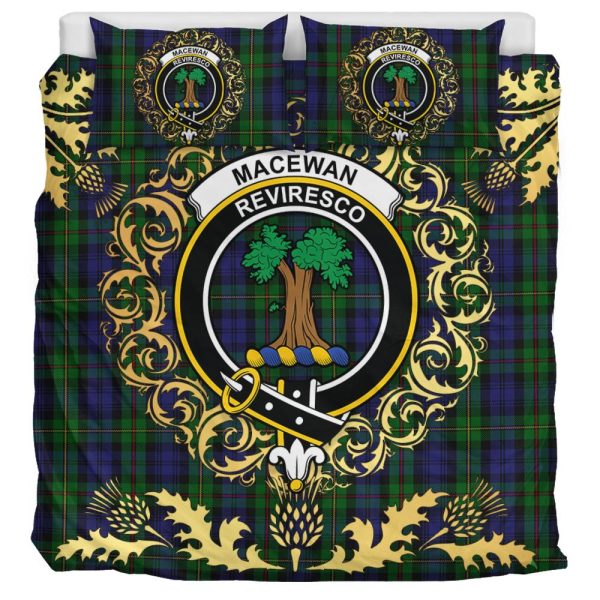 MacEwen - MacEwan 03 Tartan Crest Bedding Set - Golden Thistle Style Online - Image 3