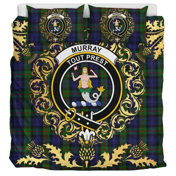 Murray 03 Tartan Crest Bedding Set - Golden Thistle Style For Cheap - Image 3