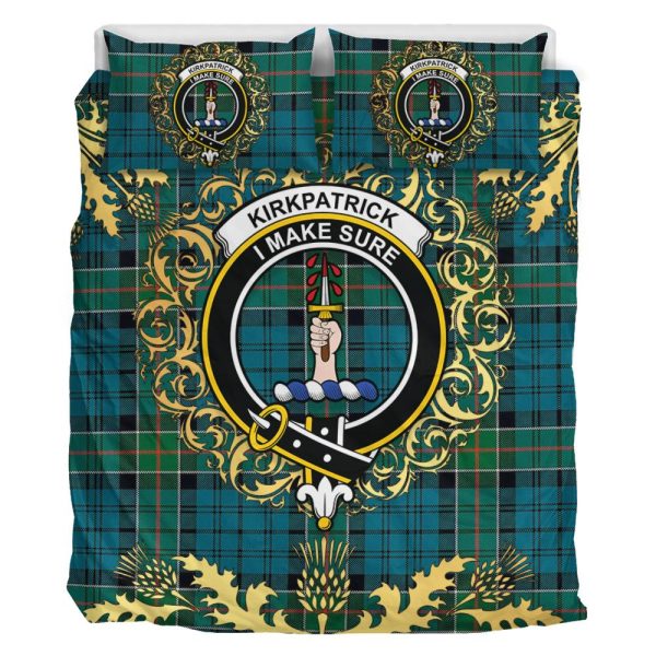 Kirkpatrick Tartan Crest Bedding Set - Golden Thistle Style Online now - Image 2