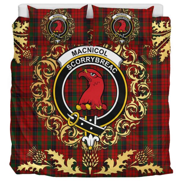 MacNicol - Nicolson 02 Tartan Crest Bedding Set - Golden Thistle Style on Sale - Image 3