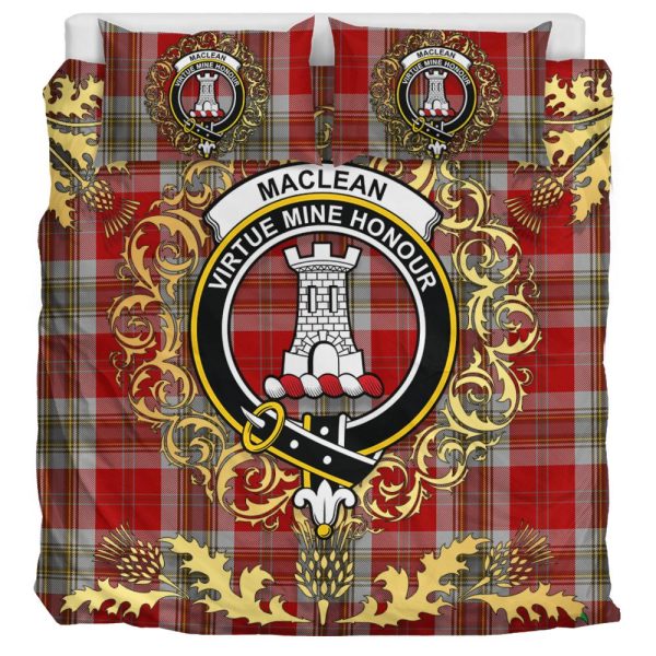MacLean of Duart Dress Red Tartan Crest Bedding Set - Golden Thistle Style Fashion - Image 3