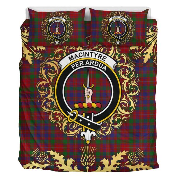 MacIntyre 02 Tartan Crest Bedding Set - Golden Thistle Style Discount - Image 2