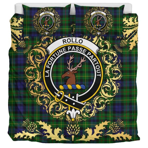 Rollo Tartan Crest Bedding Set - Golden Thistle Style For Discount - Image 3