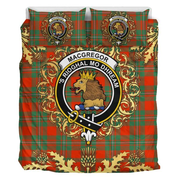 MacGregor Ancient Tartan Crest Bedding Set - Golden Thistle Style For Discount - Image 2