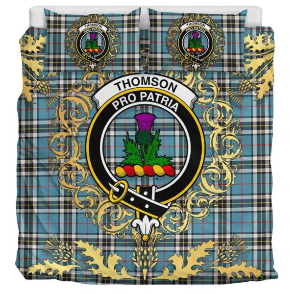 Thomson Tartan Crest Bedding Set - Golden Thistle Style For Cheap - Image 3