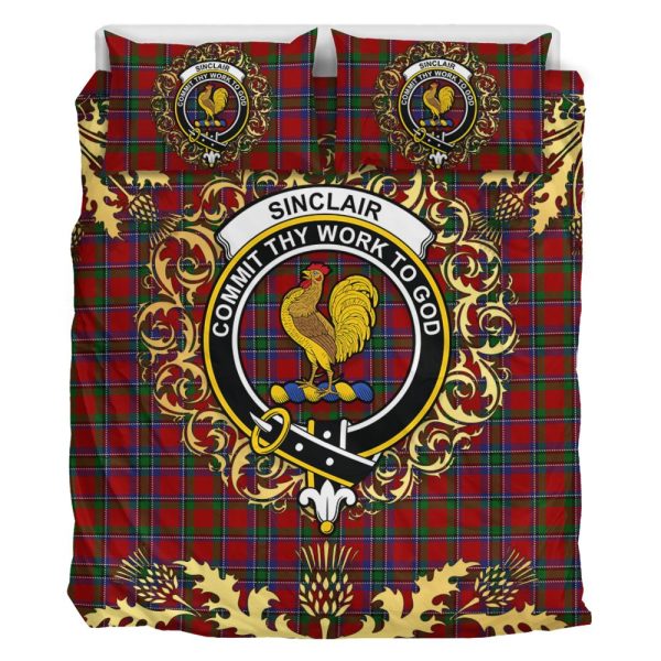 Sinclair Tartan Crest Bedding Set - Golden Thistle Style Online Hot Sale - Image 2