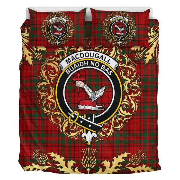 MacDougall Kinloch Anderson Tartan Crest Bedding Set - Golden Thistle Style on Sale - Image 2