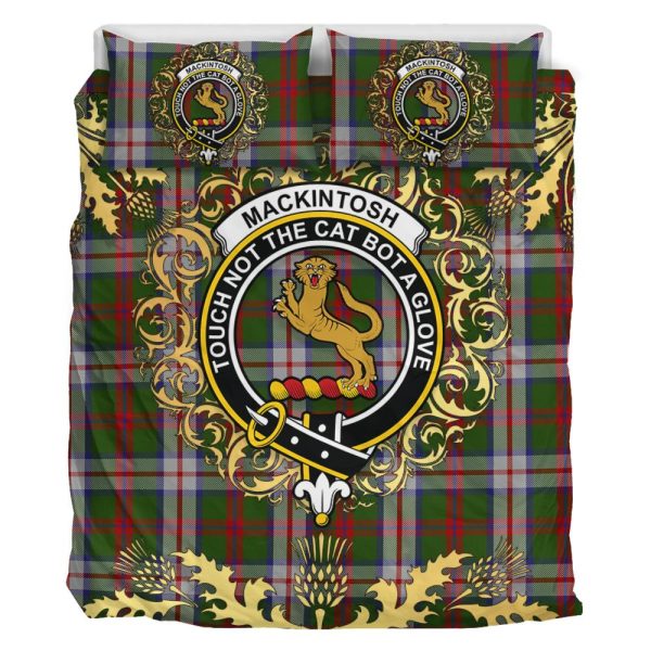 MacKintosh Dress Scott Adie Tartan Crest Bedding Set - Golden Thistle Style Hot on Sale - Image 2