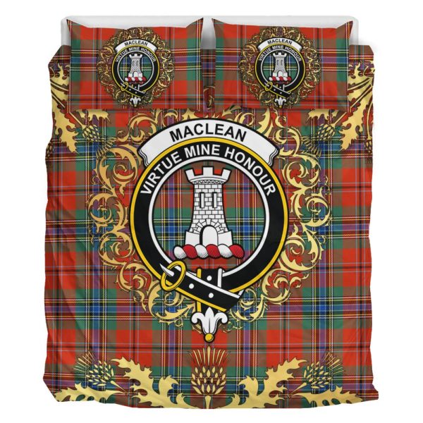 MacLean of Duart Ancient Tartan Crest Bedding Set - Golden Thistle Style on Sale - Image 2