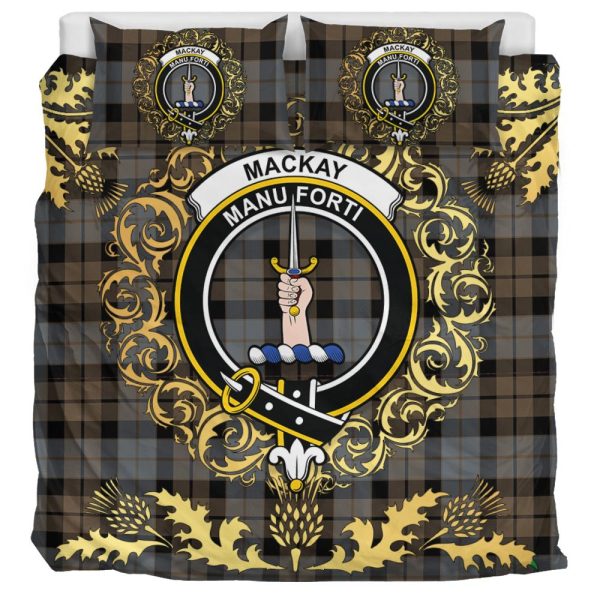 MacKay Weathered Tartan Crest Bedding Set - Golden Thistle Style Hot on Sale - Image 3