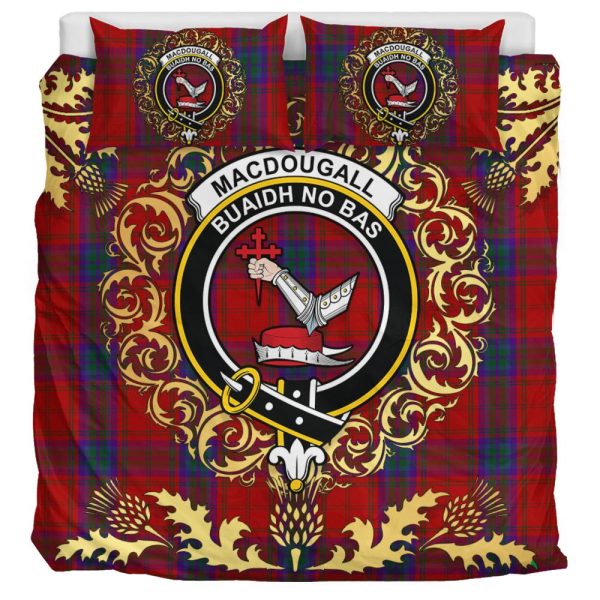 MacDougall 01 Tartan Crest Bedding Set - Golden Thistle Style Discount - Image 3