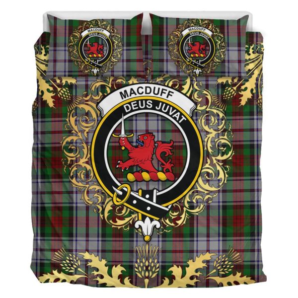 MacDuff Dress 02 Tartan Crest Bedding Set - Golden Thistle Style Sale - Image 2