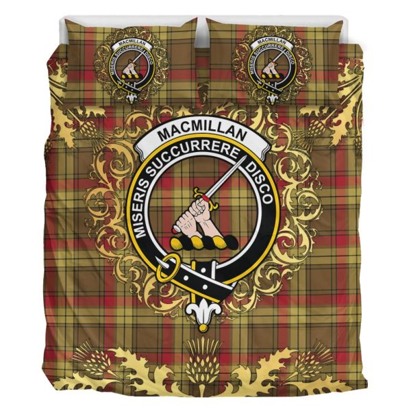 MacMillan Old Weathered Tartan Crest Bedding Set - Golden Thistle Style For Cheap - Image 2