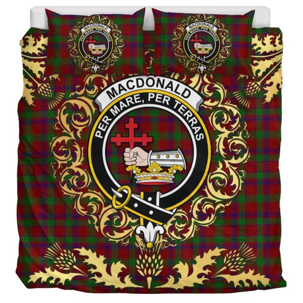 MacDonald of Aird and Valley Tartan Crest Bedding Set - Golden Thistle Style Online - Image 3
