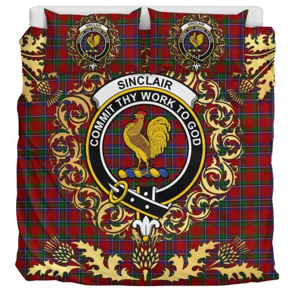 Sinclair Tartan Crest Bedding Set - Golden Thistle Style Online Hot Sale - Image 3