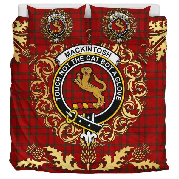 MacKintosh 02 Tartan Crest Bedding Set - Golden Thistle Style Hot on Sale - Image 3