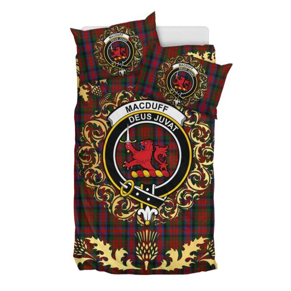 MacDuff 03 Tartan Crest Bedding Set - Golden Thistle Style Hot on Sale