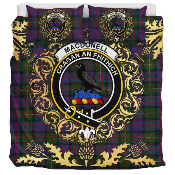 MacDonell of Glengarry Tartan Crest Bedding Set - Golden Thistle Style Online - Image 3
