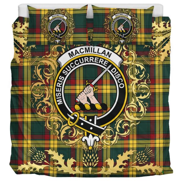 MacMillan Old Modern Tartan Crest Bedding Set - Golden Thistle Style Online - Image 3