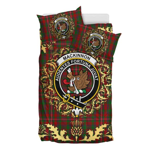 MacKinnon 07 Tartan Crest Bedding Set - Golden Thistle Style Online Hot Sale