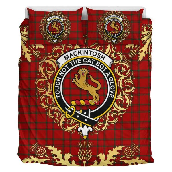 MacKintosh 02 Tartan Crest Bedding Set - Golden Thistle Style Hot on Sale - Image 2