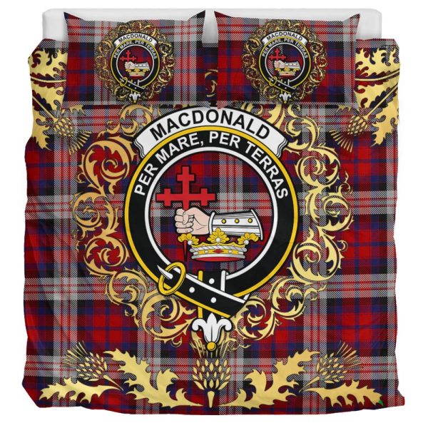 MacDonald Dress Irish Tartan Crest Bedding Set - Golden Thistle Style For Cheap - Image 3
