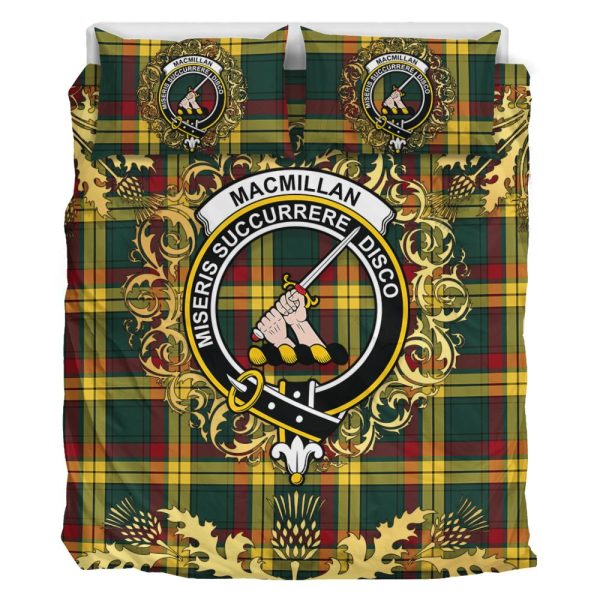 MacMillan Old Modern Tartan Crest Bedding Set - Golden Thistle Style Online - Image 2
