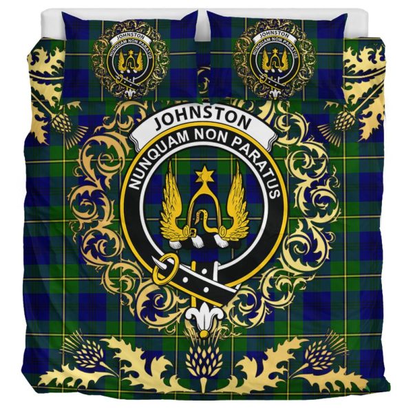Johnston Modern Tartan Crest Bedding Set - Golden Thistle Style Supply - Image 3