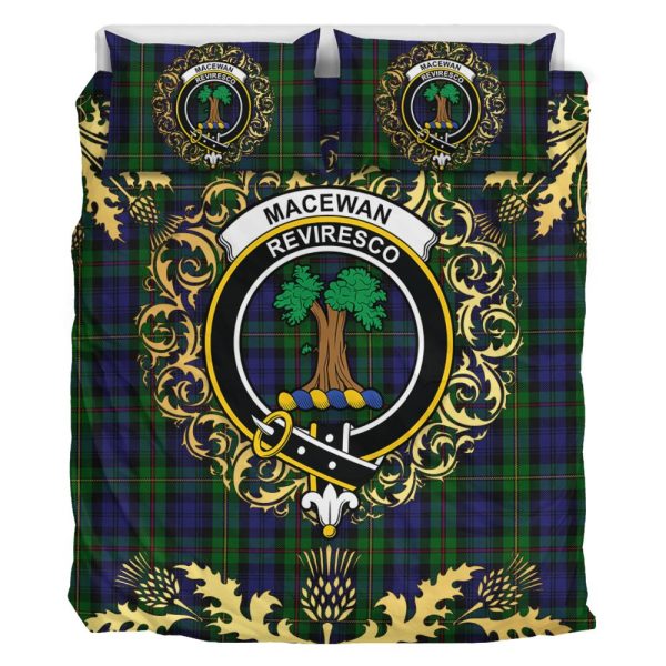 MacEwen - MacEwan 03 Tartan Crest Bedding Set - Golden Thistle Style Online - Image 2