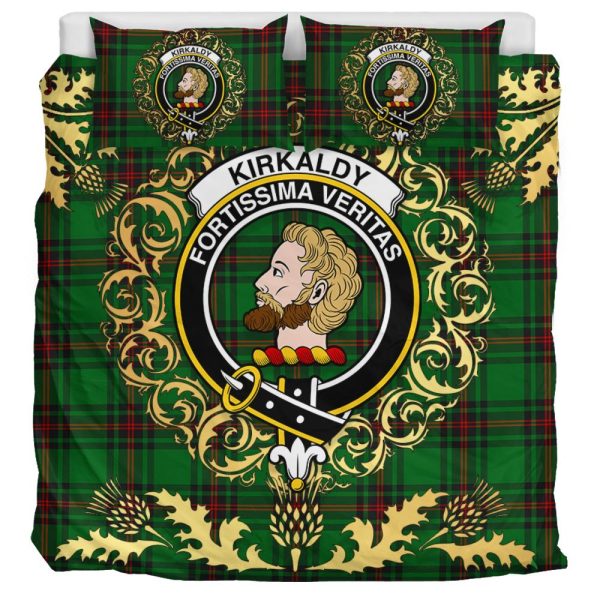 Kirkcaldy Tartan Crest Bedding Set - Golden Thistle Style on Sale - Image 3