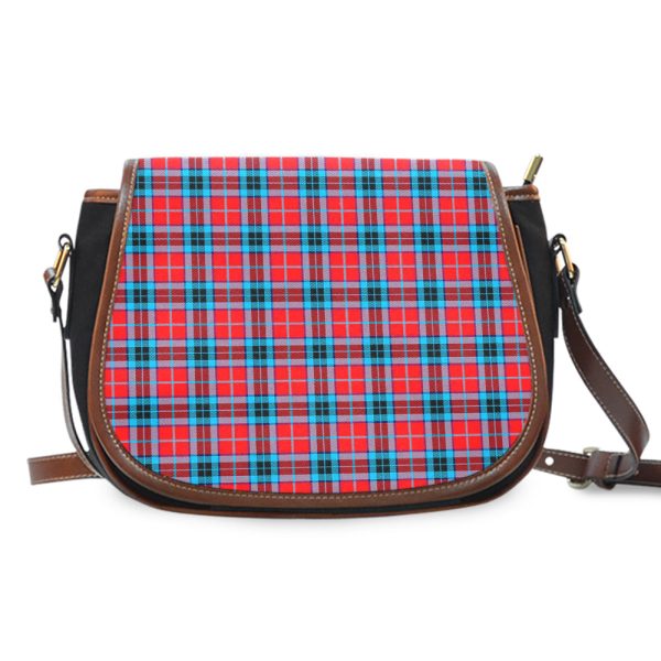 MacTavish Modern Tartan Saddle Handbags For Cheap