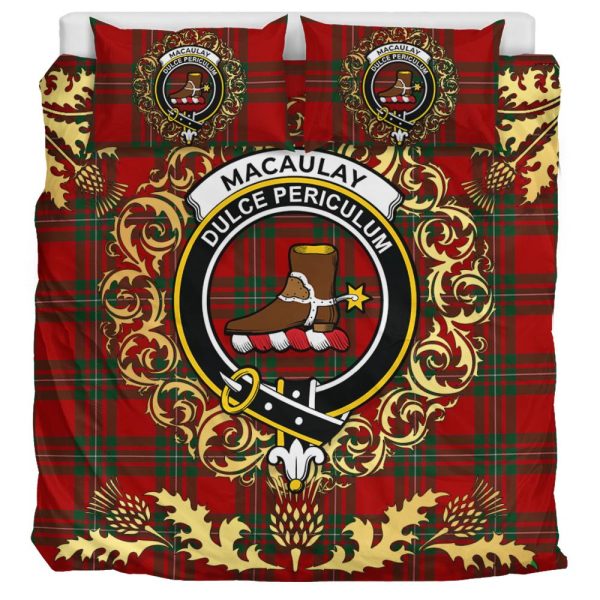 MacAulay MacGregor Tartan Crest Bedding Set - Golden Thistle Style Cheap - Image 3