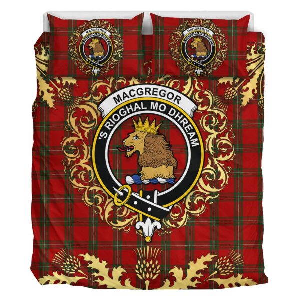 MacGregor 02 Tartan Crest Bedding Set - Golden Thistle Style Hot on Sale - Image 2