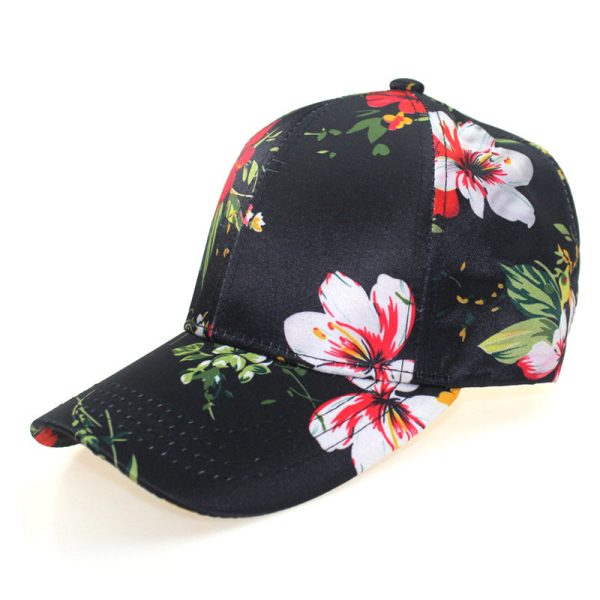 3D Flower Printed Baseball Caps Women Tie-Dyed Adjustable Casual Hat Sale - Image 3