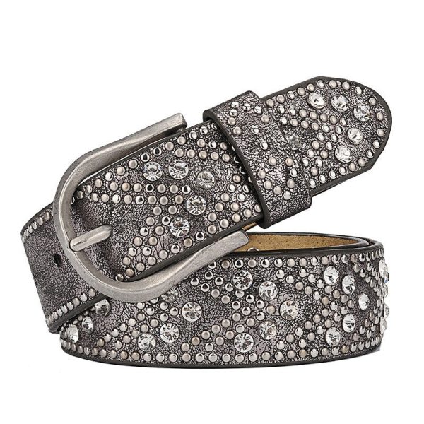 Rivet Vintage Designer Punk Belt Women Genuine Real Leather Waist Belt Online